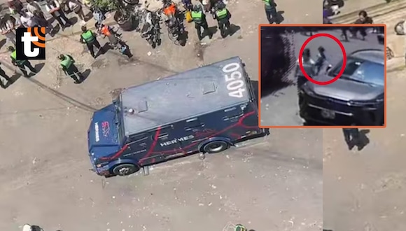 TROME - Cámara capta el instante en que camión de caudales atropella y mata a menor de 2 años en Gamarra