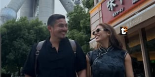 Erick Elera, su esposa Allison Pastor y sus hijos se fueron de vacaciones a Disney de China.