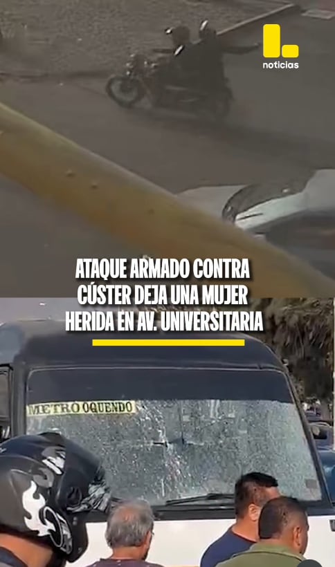 Una mujer resultó herida tras los disparos perpatrados por dos delincuentes a bordo de una moto contra un bus.