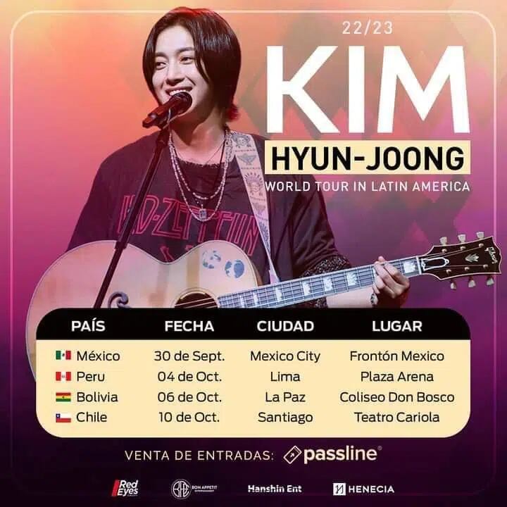 Afiche de las fechas de Kim Hyun Joong. (Foto: Passline)