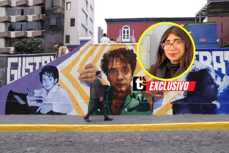 Pintan mural en homenaje al músico argentino Gustavo Cerati