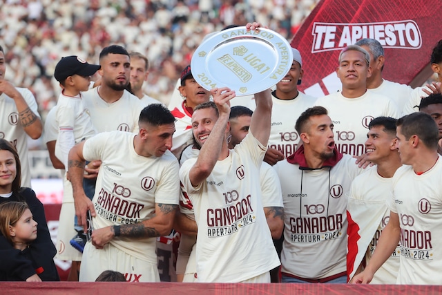 Celebración de Universitario como ganador del Torneo Apertura (Fotos: Jesús Saucedo)