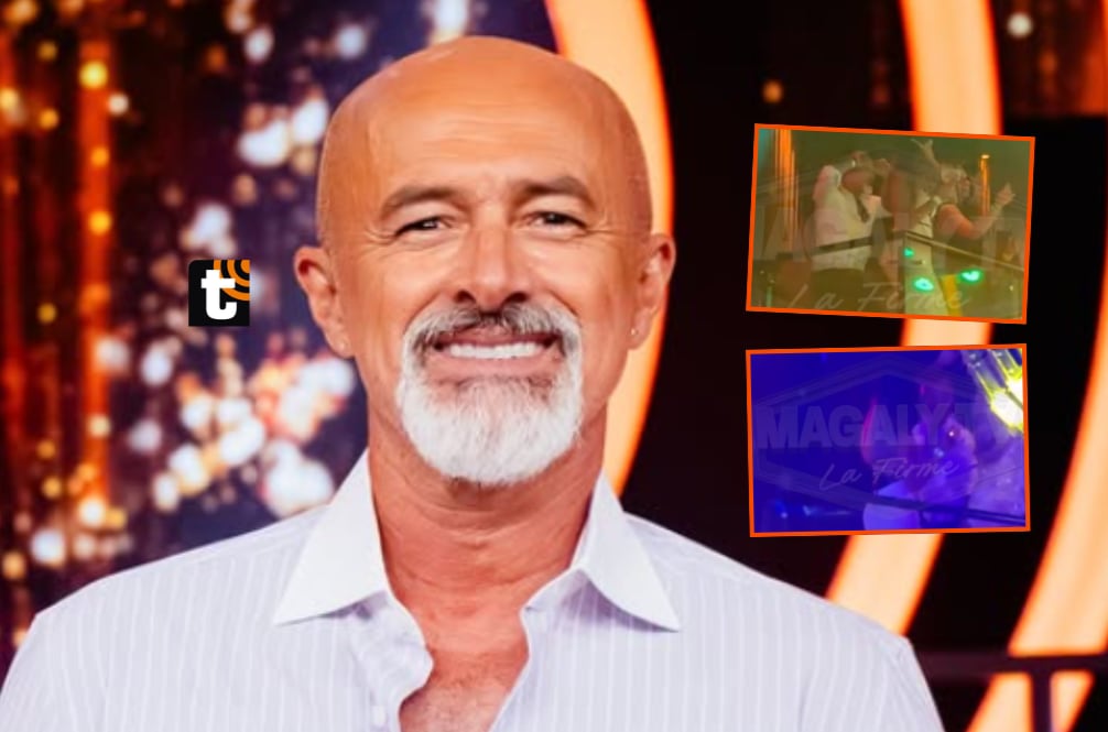 Carlos Alcántara ampayado en su tercera juerga y con nueva jovencita, disfrutando la soltería.