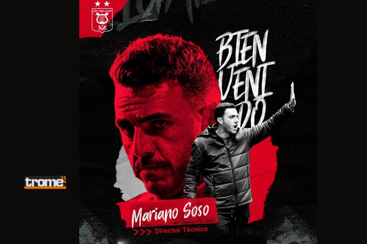 Melgar anunció llegada de Mariano Solso próximo lunes (@melgaroficial)