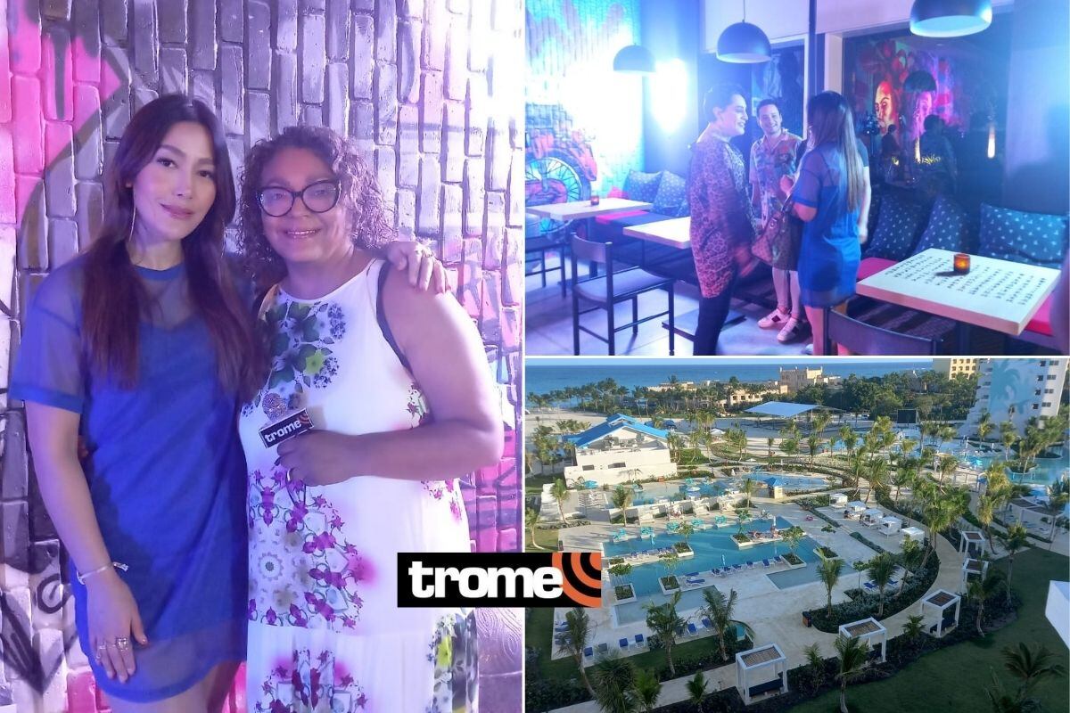 Farina se presentó en la gala con un vestido azul que resaltó su figura y anuncia un nuevo disco. (Foto: Carla Chevez enviada especial Punta Cana)