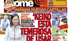 ‘KEIKO ESTÁ TEMEROSA DE USAR LA MANO DURA’