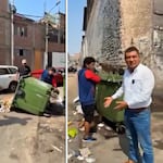 Alcalde del Rímac encara a hombre que regó basura en calle
