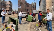 Alcalde del Rímac encara a hombre que regó basura en calle