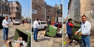Alcalde del Rímac encara a hombre que regó basura en calle