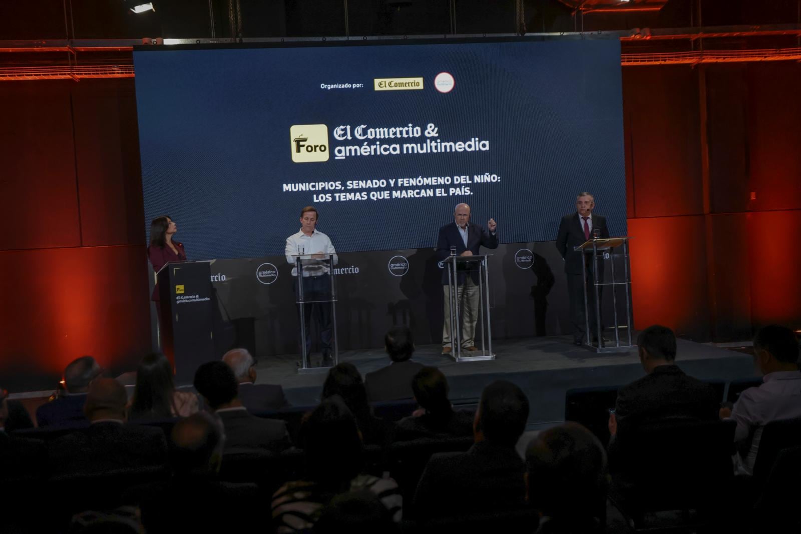 El Comercio y América organizan foro con los candidatos a la Alcaldía de Lima Carlos Bruce (Somos Perú), Francis Allison (Avanza País) y Daniel Urresti (Podemos Perú). Foto: Hugo Pérez @Photo.Gec