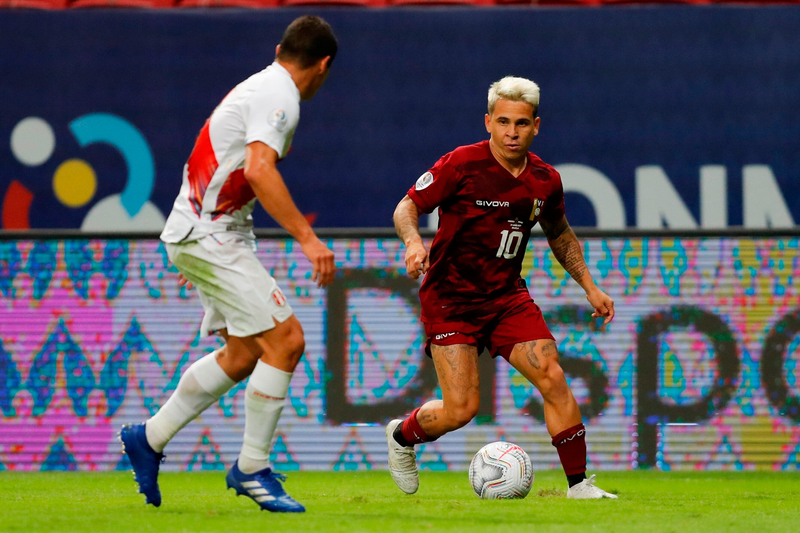 Yeferson Soteldo fue un dolor de cabeza para la selección peruana en Copa América. (Copa América redes)
