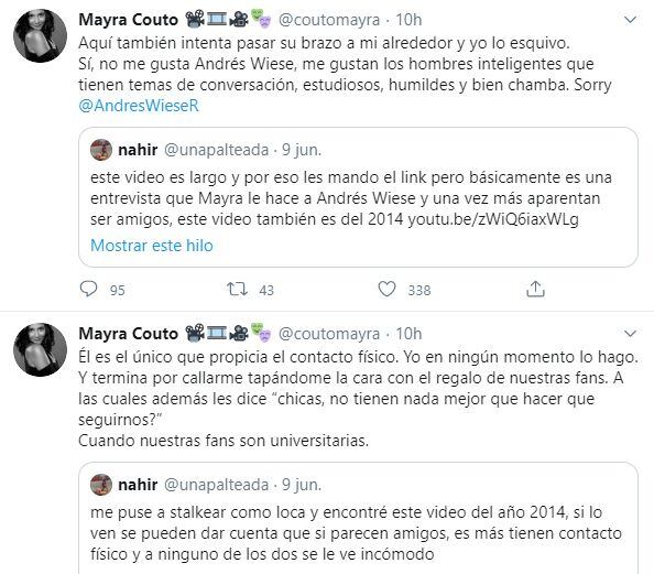 Mayra Couto responde a Andrés Wiese