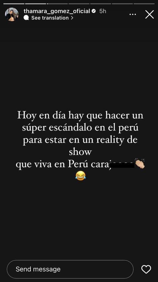 Thamara Gómez indignada por El Gran Show