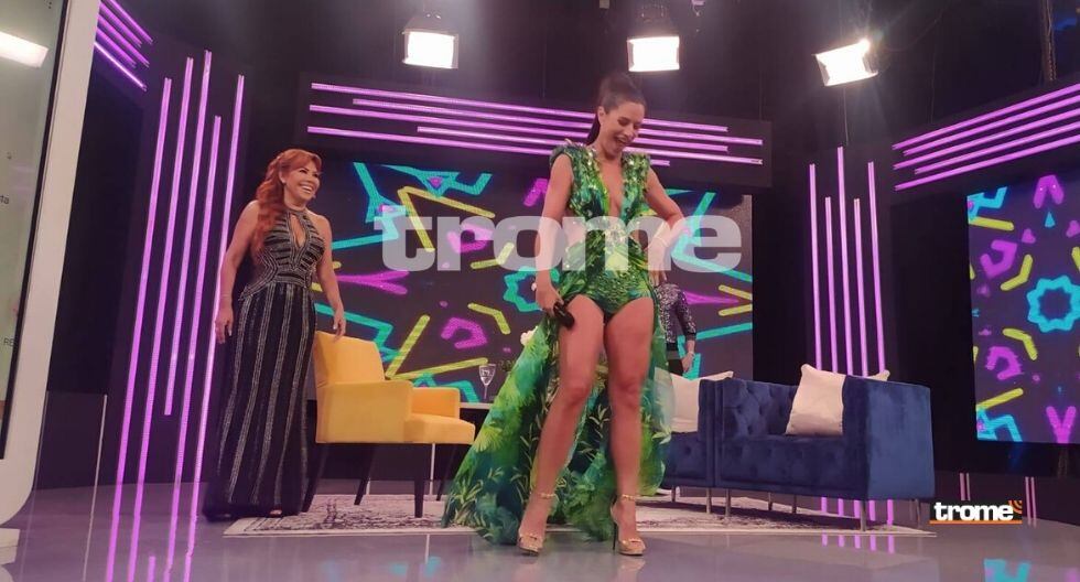 La presencia de María Pía Copello en set de entrevista Magaly y Rodrigo González