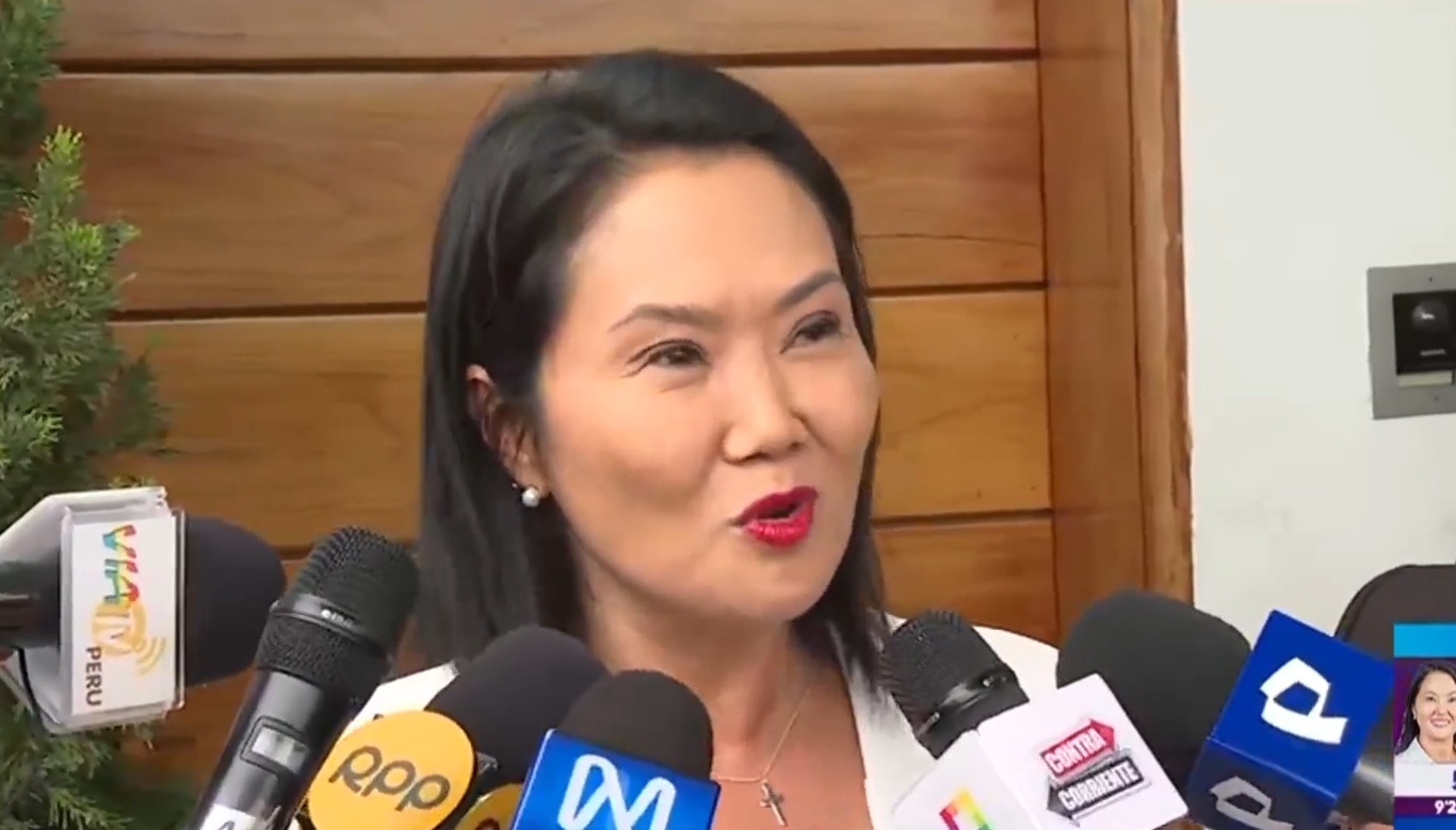 Keiko Fujimori brindó sus primeras declaraciones conocidos los resultados de la ONPE al 100%. (Canal N)