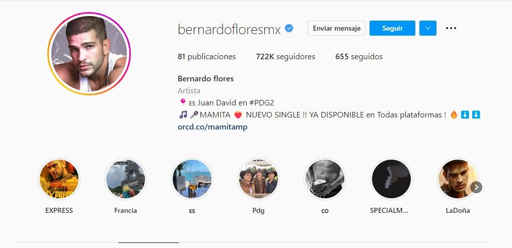 Cerca del primer millón de seguidores oficiales (Foto: Bernardo Flores /Instagram)