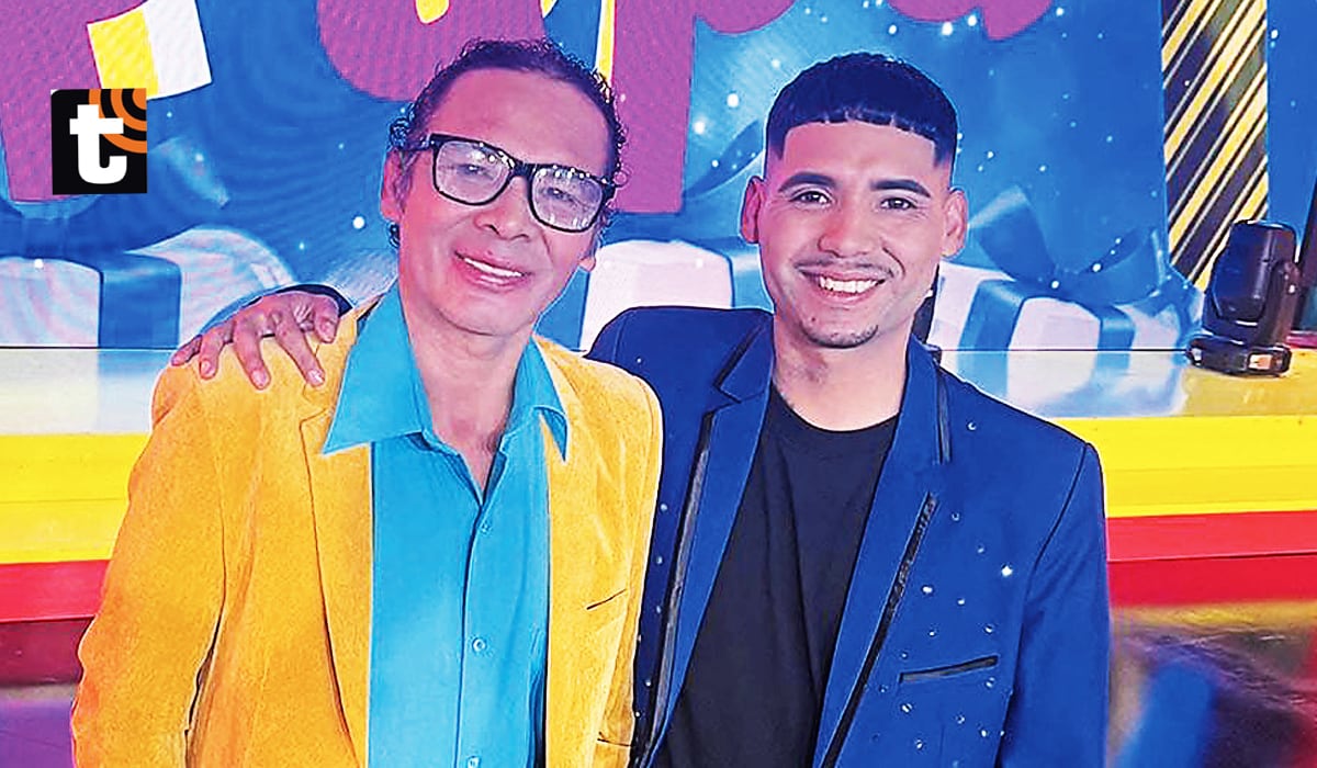 Kike Suero y su hijo, Jim, en el 'Reventonazo de la Chola'.