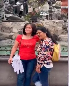 Lilia Paredes estuvo haciendo turismo por México.