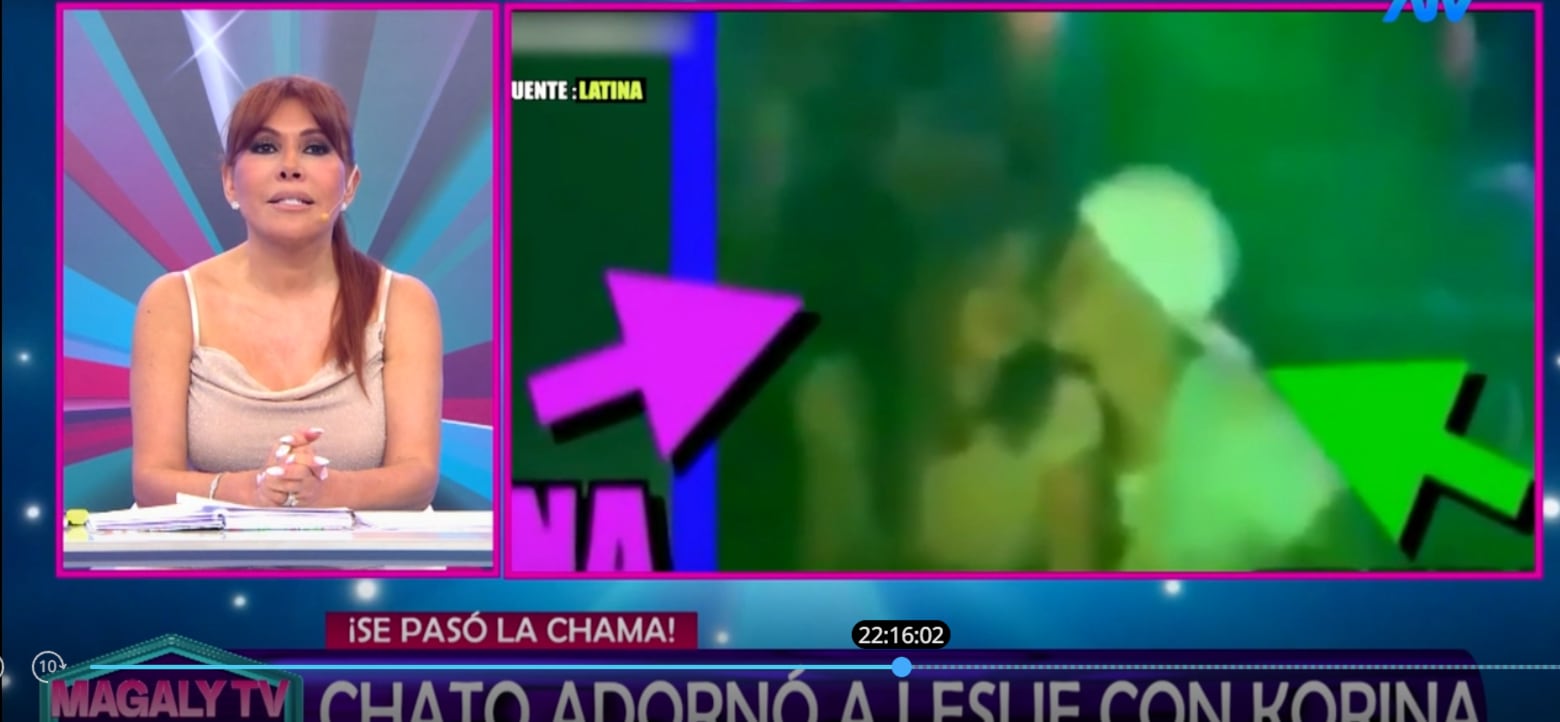 Imagen de Mario Hart y Korina Rivadeneira 'ampayados' mientras Leslie Shaw le daba una nueva oportunidad a él.