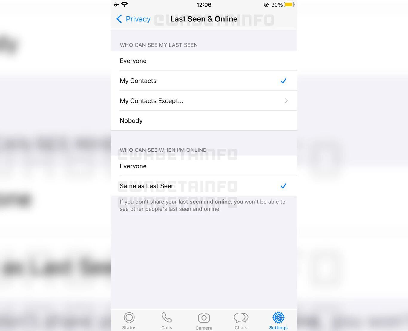 Privacidad de WhatsApp.