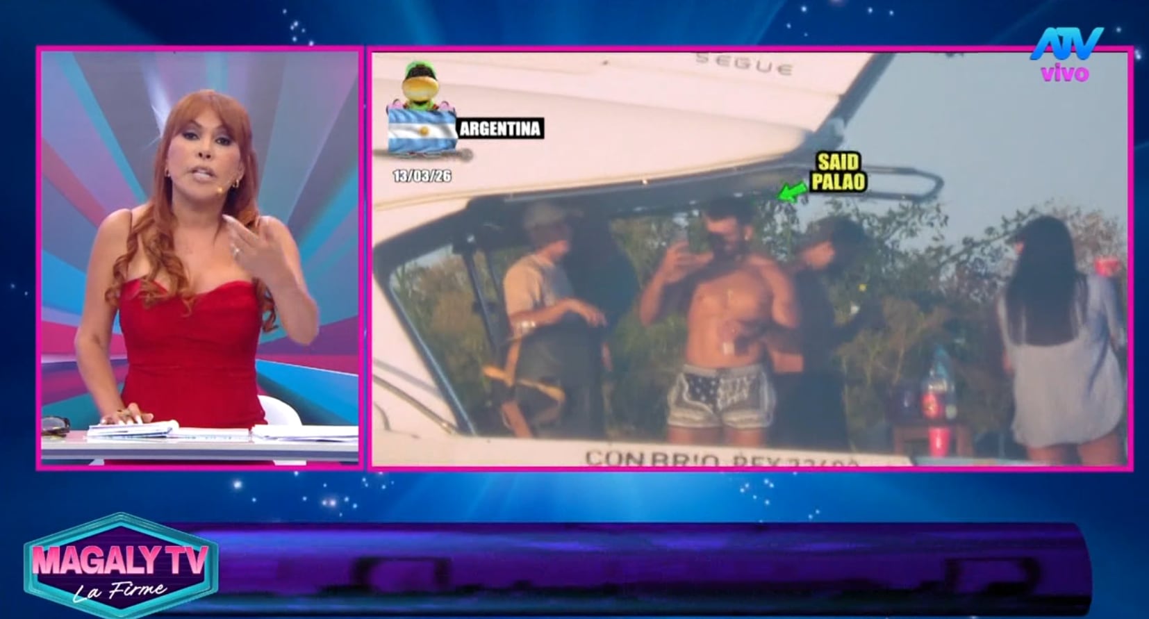 Magaly Medina invita a Alejandra Baigorria a llamarla para que le cuente todo lo que sabe tras ampay a Said Palao y Mario Irivaren en Argentina.