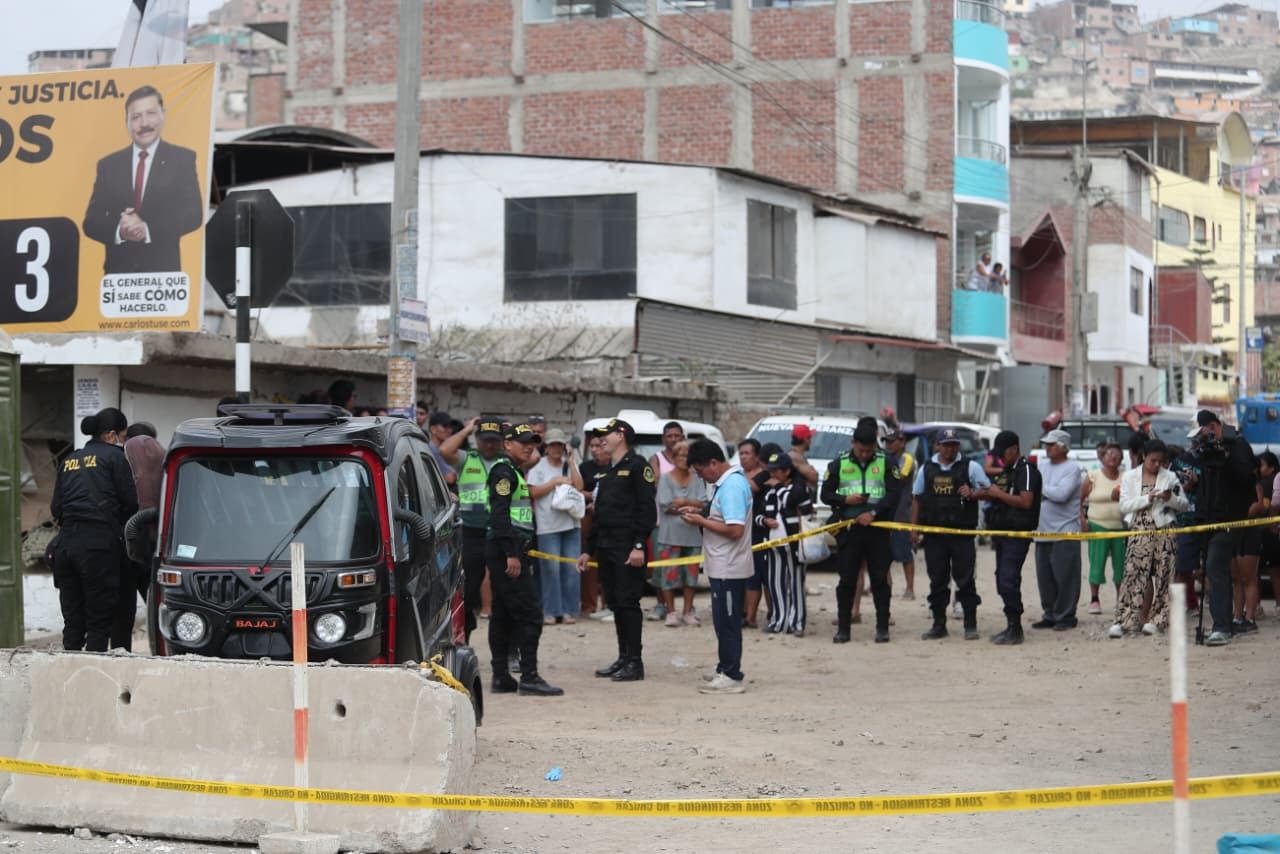 Terrible crimen en Villa María del Triunfo. (Fotos Jesús Saucedo @photo.gec)