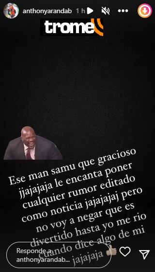 Anthony Aranda responde a Samu.