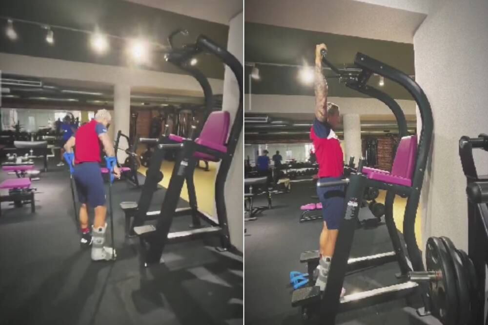 Con o sin protección ortopédica, Lapadula se prepara para su pronto regreso