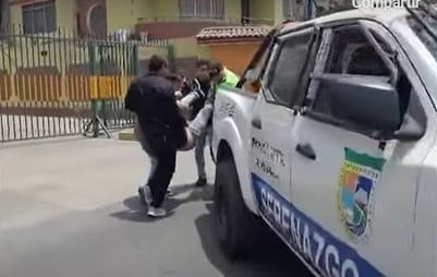 Dos policías resultaron heridos en intervención a sospechoso. (24 Horas)