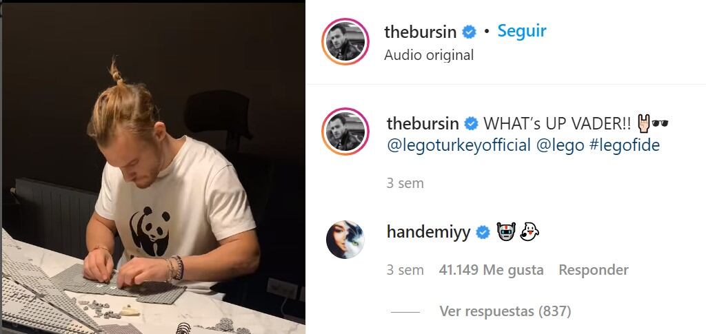 Hande Erçel comentó el video de su novio Kerem Bürsin. (Foto: captura de pantalla)