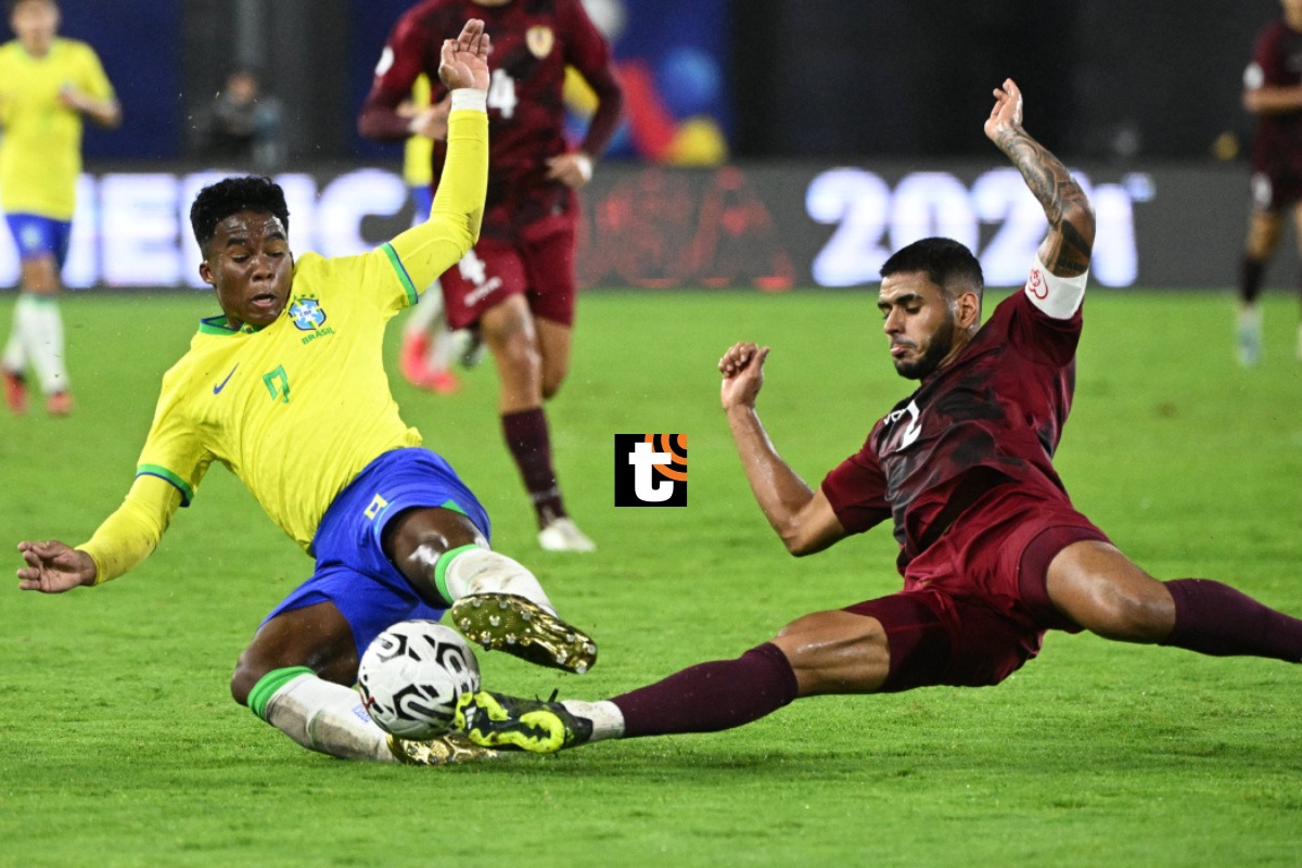 La 'vinotinto' le jugó de igual a igual a la 'verdeamarelha'. Foto: Conmebol.