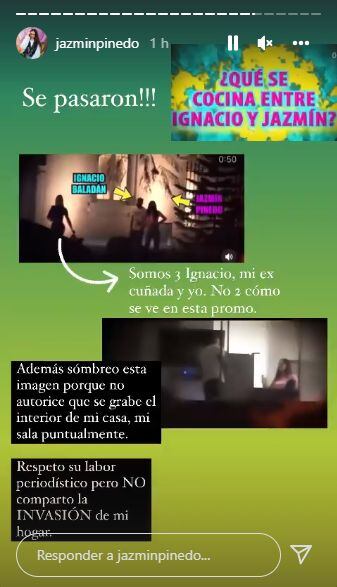 Jazmín Pinedo aclara con este comunicado su presunta relación con Ignacio Baladán. (Foto: Captura de IG)