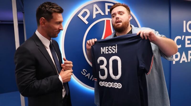Ibai en la llegada de Messi al PSG.