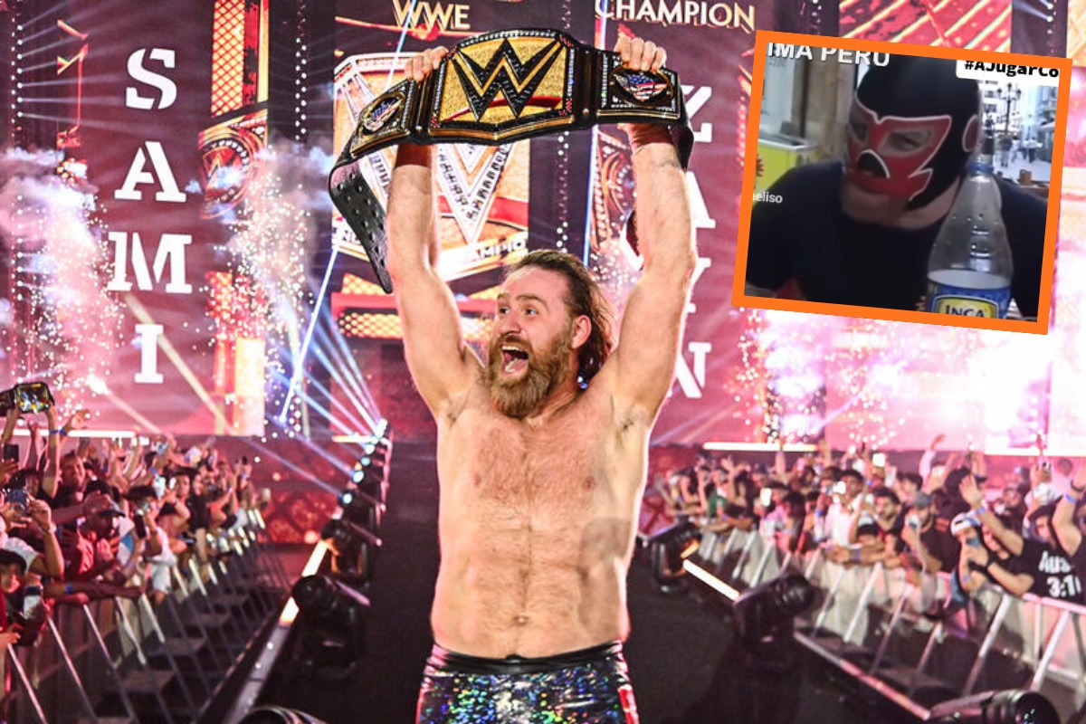 Sami Zayn y la ocasión que almorzó arroz chaufa con Inca Kola. (WWE/ Redes sociales)