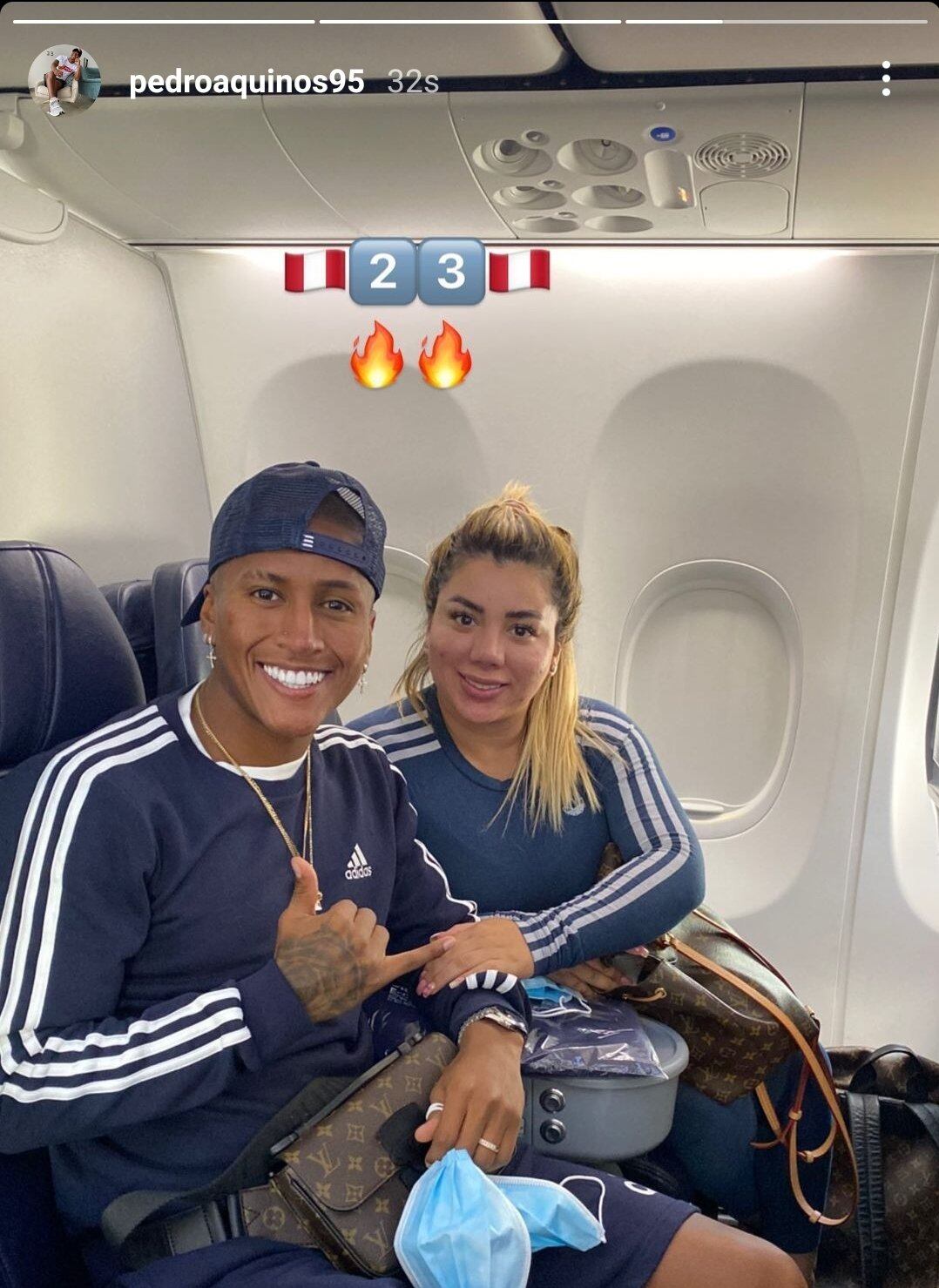 Pedro Aquino ya vuela rumbo a Lima (Captura: Instagram)