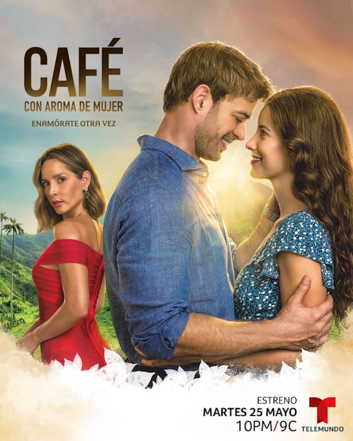 Esta serie está protagonizada por Laura Londoño, William Levy y Carmen Villalobos, en los papeles de Gaviota, Lucía y Sebastián, respectivamente (Foto: Telemundo)