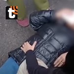 Abuelita sufre fuerte caída durante aglomeración en la av. Brasil