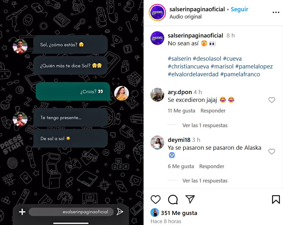 Salserín trolea a Christian Cueva.