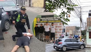 ¡Matanza en Comas! Sicarios atacan auto, asesinan a dos extranjeros y caen tras persecución policial