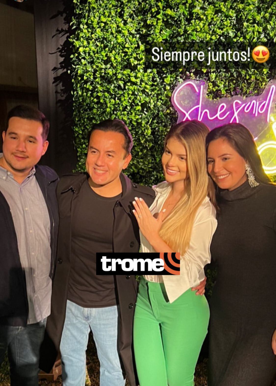 Brunella Horna y Richard Acuña se comprometieron