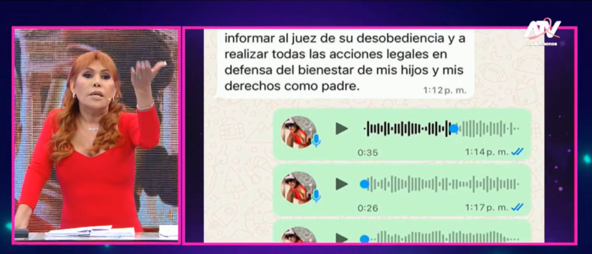 'Urraca' critica que Pamela López y Christian Cueva sigan en constantes peleas. (Foto: ATV)