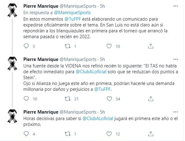 Pierre Manrique sobre el caso Alianza Lima y FPF.