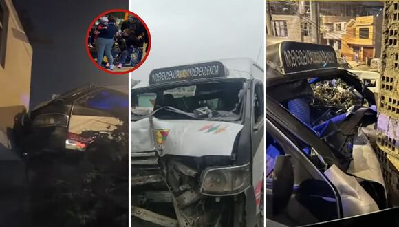 Accidente en Independencia: combi choca contra vivienda