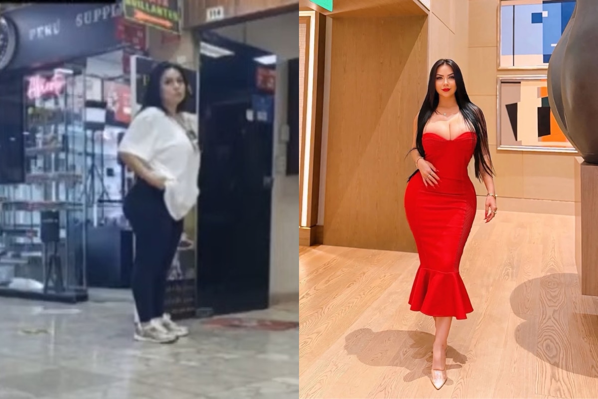 Pilar Gasca fue captada en galería del Centro de Lima. (Magaly TV, La Firme)