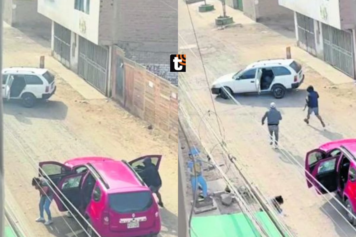 La víctima viajaba en el asiento posterior de un automóvil rojo junto a otro agente de seguridad.
