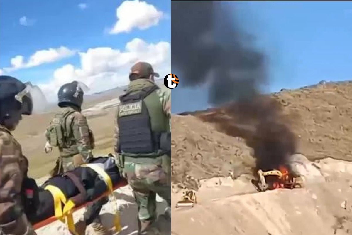 Cinco heridos dejó como saldo enfrentamiento entre policías y comuneros en Cotabambas. Foto: Captura América noticias.