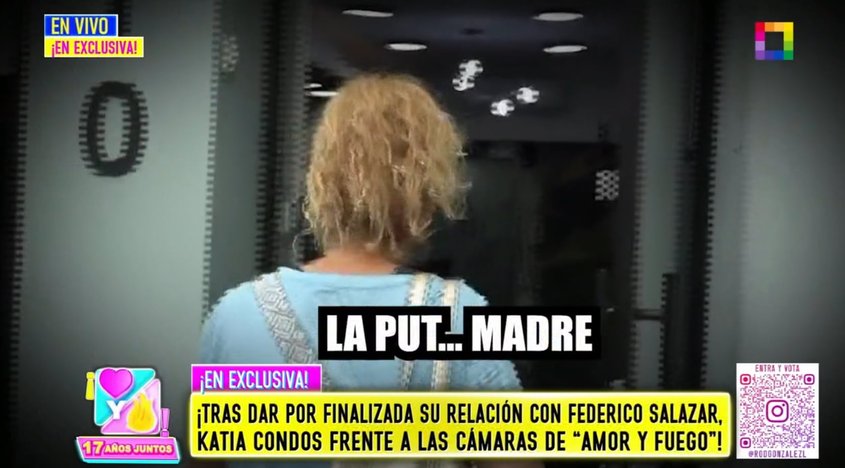 Katia Condos reacciona de mala manera cuando le preguntan por su separación con Federico Salazar.