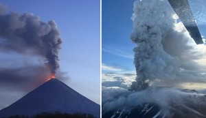 Volcán entra en erupción tras 450 años en la misma zona del potente terremoto en Rusia
