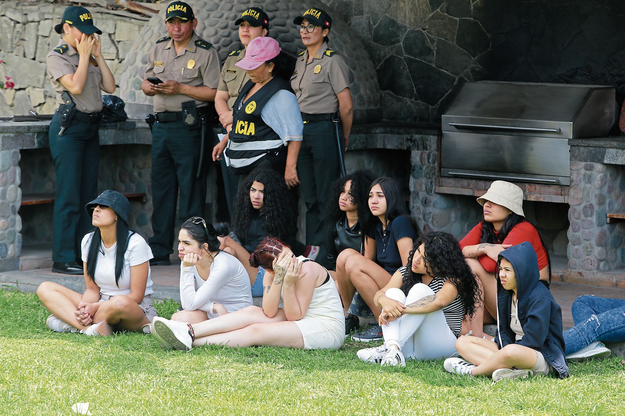 Venezolanos capturados en Pachacamac