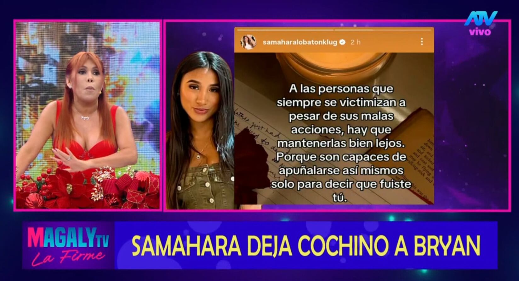 Magaly Medina indica que Samahara Lobatón debe dejar de creer en el palabreo de Bryan Torres y esperar los hechos.